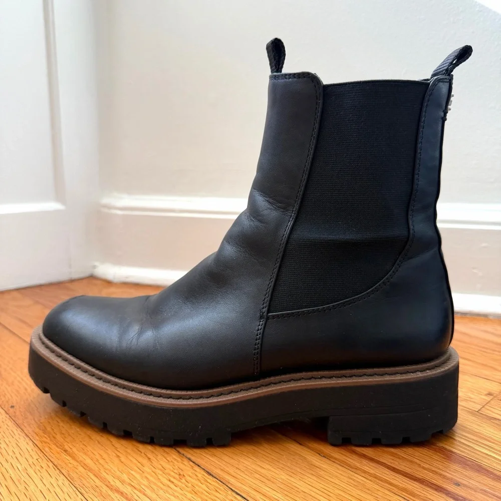 Sam Edelman Laguna Chelsea Black Ankle Women’s Waterproof Boots Size 9.5